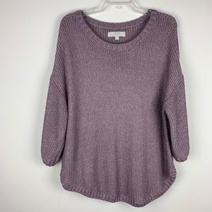 Ann Taylor Italian Yarn Pink/Gold Sweater Sz XL